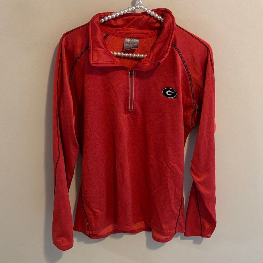 Women’s Georgia bulldogs Red Quarter-Zip Pullover size medium